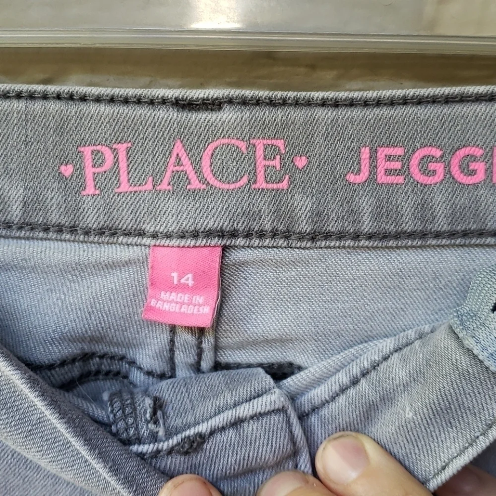 Children's place gray splatter jegging girls 14